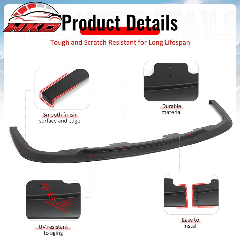 Wholesale 06-07 Subaru Impreza WRX Matte Black Front Bumper Lip Spoiler PP 3PCS Set - Wikond Auto