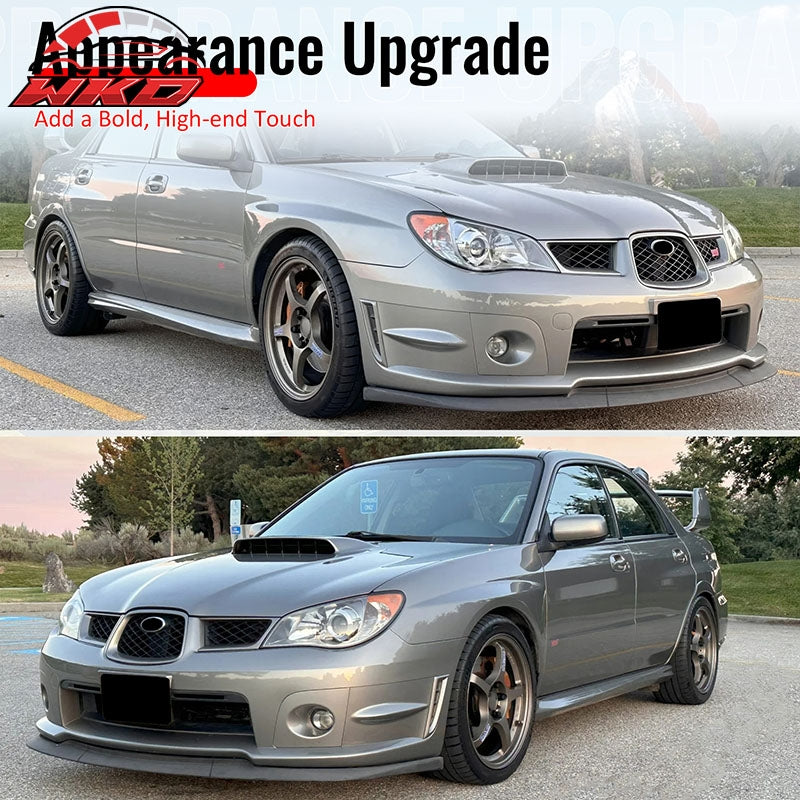 Wholesale 06-07 Subaru Impreza WRX Matte Black Front Bumper Lip Spoiler PP 3PCS Set - Wikond Auto