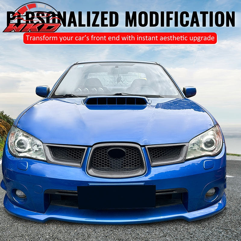 For 06-07 Subaru Impreza WRX OE Front Bumper Grille Cover ABS Carbon Fiber Print