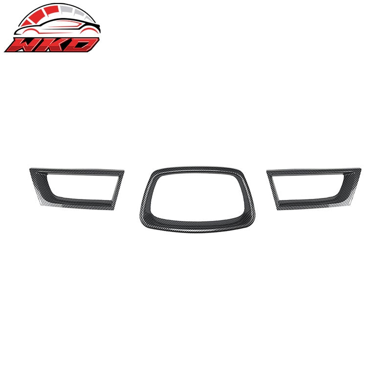 For 06-07 Subaru Impreza WRX OE Front Bumper Grille Cover ABS Carbon Fiber Print