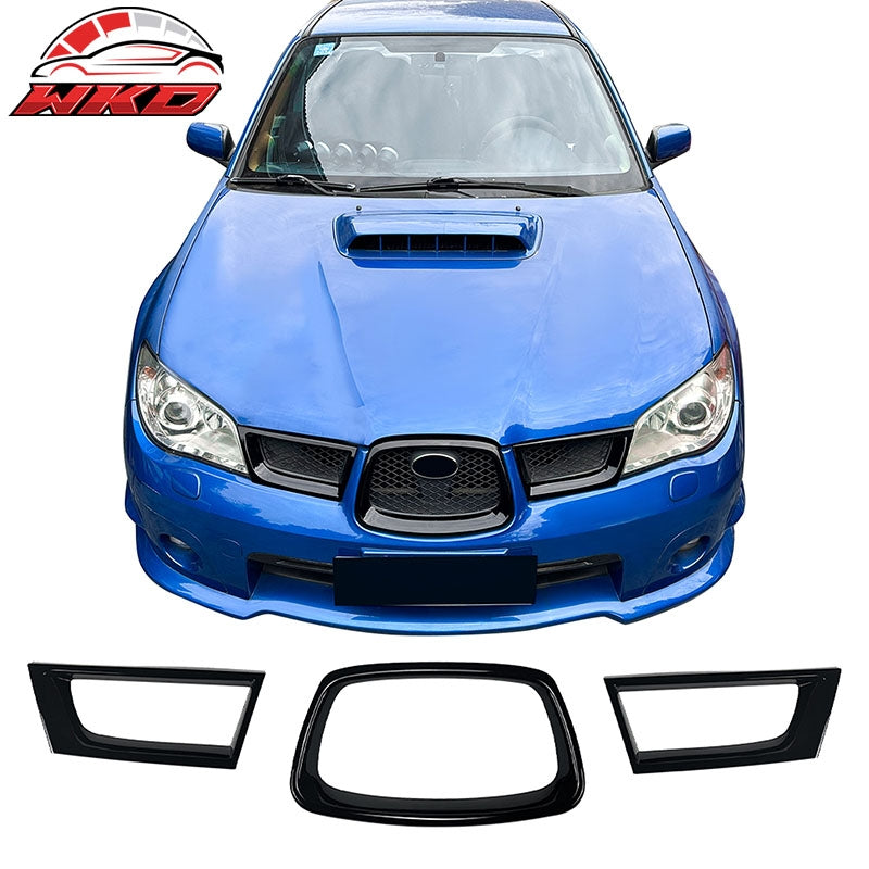 Wholesale 06-07 Subaru Impreza WRX OE Front Bumper Grille Cover Trim ABS Gloss Black