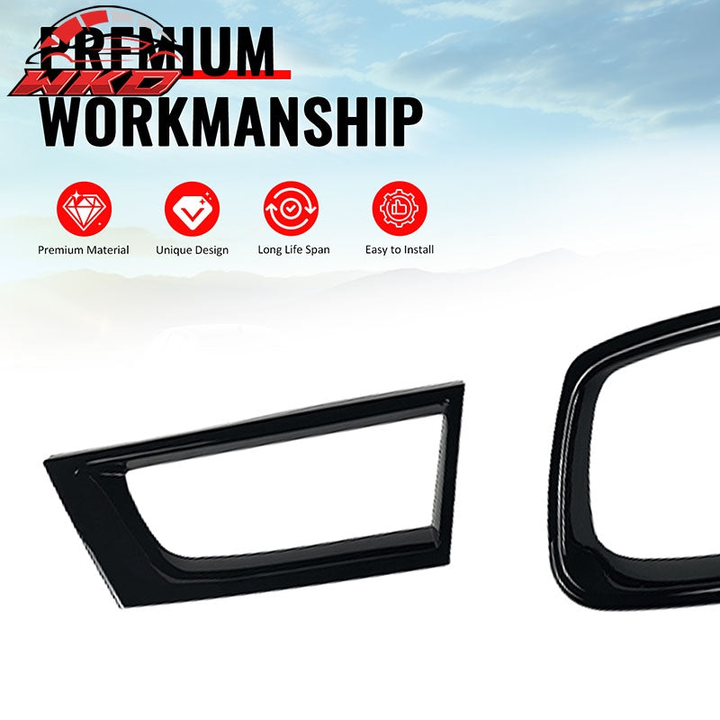 Fits 06-07 Subaru Impreza WRX OE Front Bumper Grille Cover Trim ABS Gloss Black