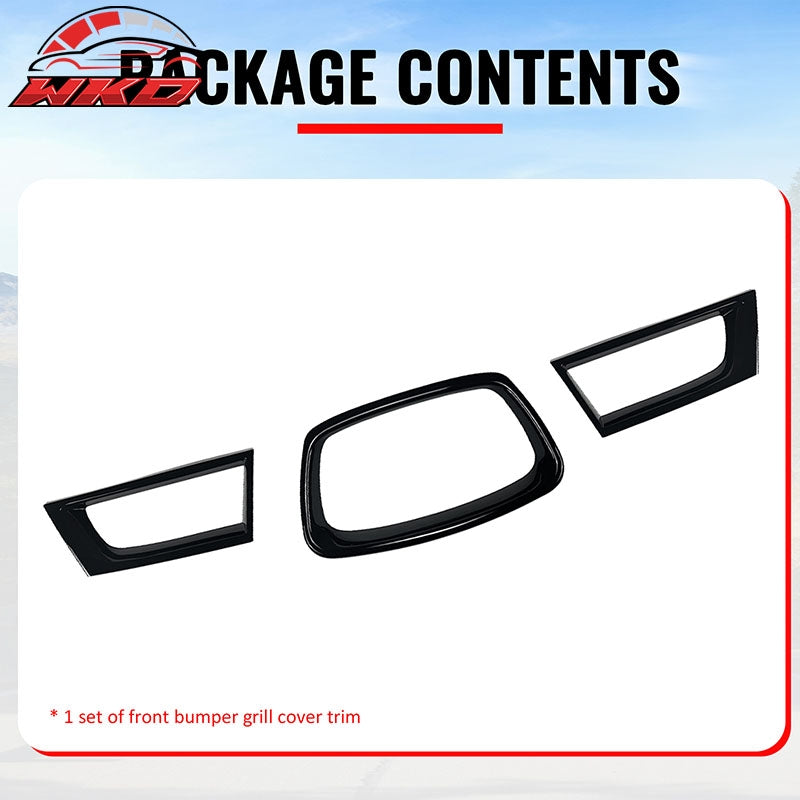 Fits 06-07 Subaru Impreza WRX OE Front Bumper Grille Cover Trim ABS Gloss Black