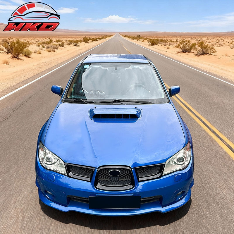 Fits 06-07 Subaru Impreza WRX OE Front Bumper Grille Cover Trim ABS Gloss Black