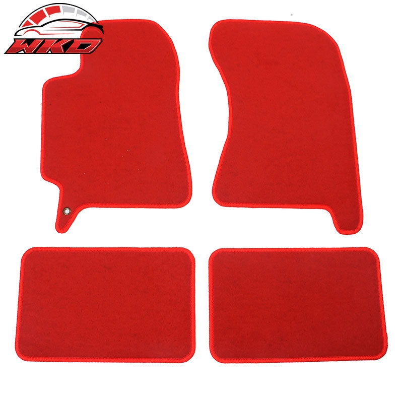 Wholesale 02-07 Subaru Impreza WRX STI Floor Mats Front Rear Nylon Red Carpet 4PC Set