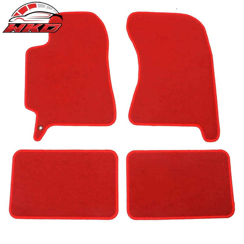 Wholesale 02-07 Subaru Impreza WRX STI Floor Mats Front Rear Nylon Red Carpet 4PC Set