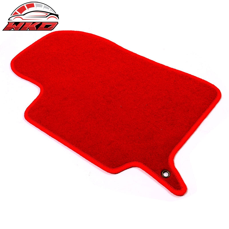 Fits 02-07 Subaru Impreza WRX STI Floor Mats Front Rear Nylon Red Carpet 4PC Set