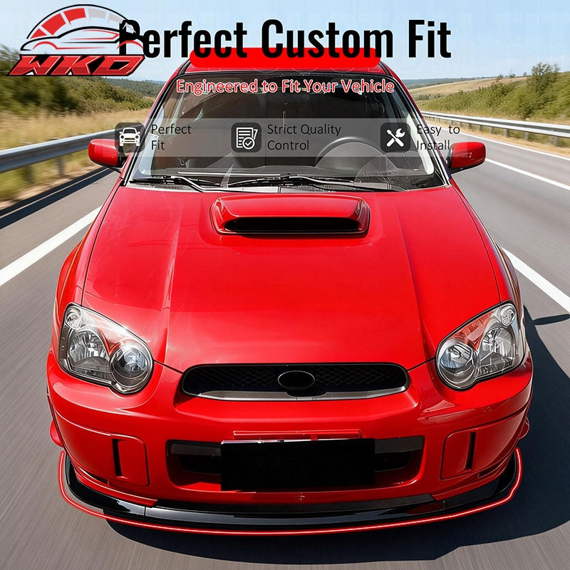 Wholesale 04-05 Subaru Impreza WRX STI Front Bumper Lip Chin Splitter PP Gloss Black - Wikond Auto