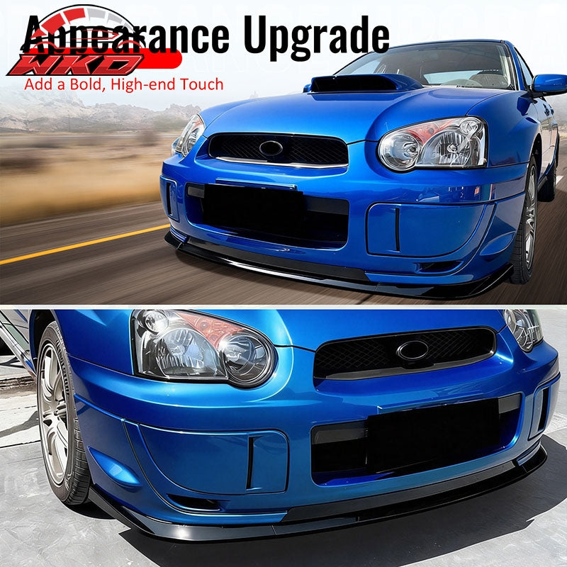 Wholesale 04-05 Subaru Impreza WRX STI Front Bumper Lip Chin Splitter PP Gloss Black - Wikond Auto