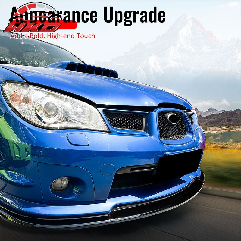 Fits 06-07 Subaru Impreza WRX STI Front Bumper Lip Chin Splitter PP Gloss Black