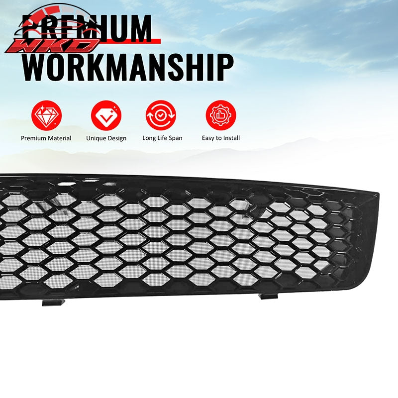Fits 08-10 Subaru Impreza WRX STI Gloss Black Honeycomb Style Lower Grille ABS