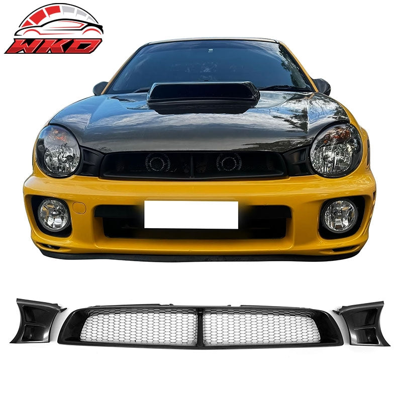 Wholesale 02-03 Subaru Impreza WRX STI Grille Mesh Hood Upper Grill Black Assembly