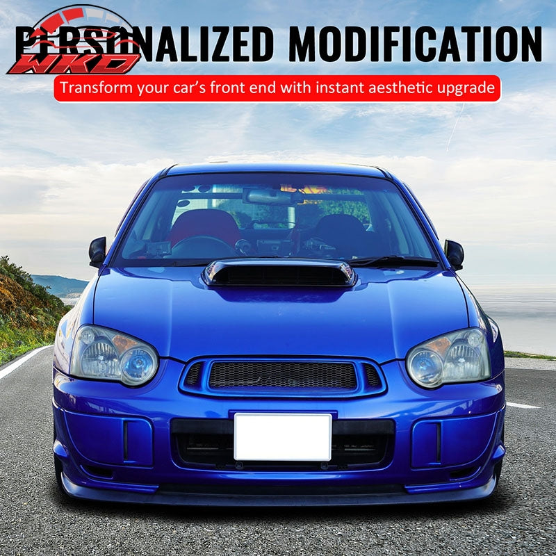 Fits 04-05 Subaru Impreza WRX STI Grille Mesh Hood Upper Grill Black Assembly