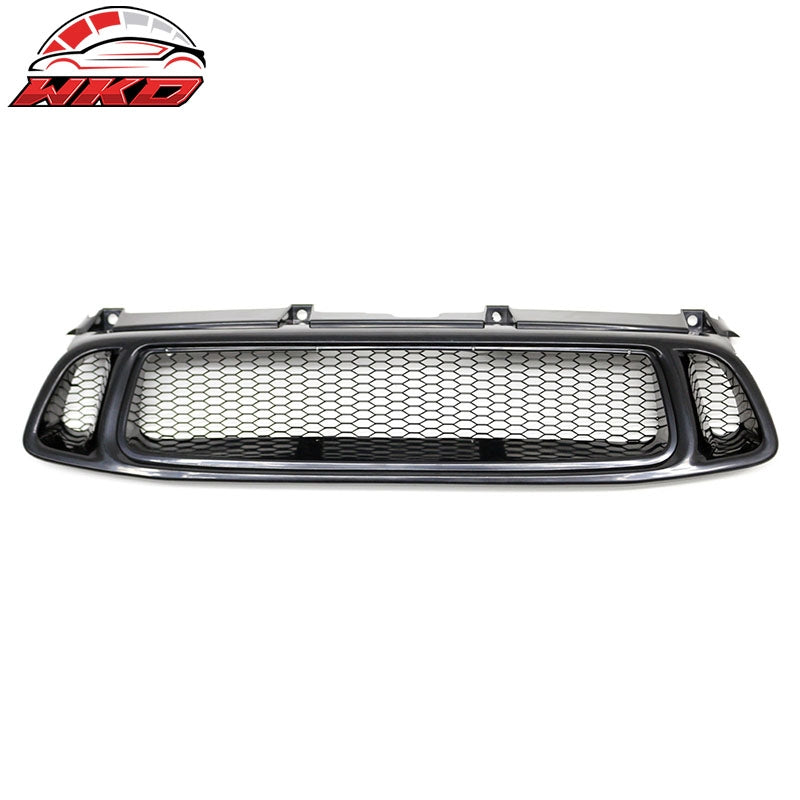 Fits 04-05 Subaru Impreza WRX STI Grille Mesh Hood Upper Grill Black Assembly
