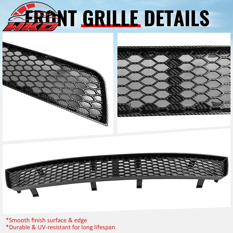 Fits 08-10 Subaru Impreza WRX STI Honeycomb Style Lower Grille Carbon Fiber Look