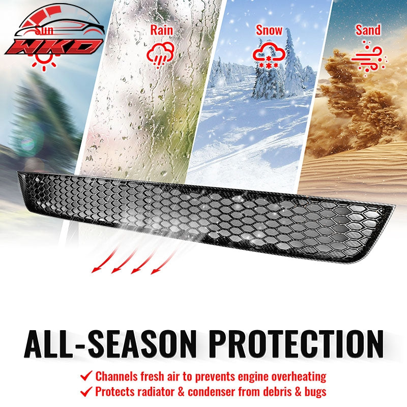 Fits 08-10 Subaru Impreza WRX STI Honeycomb Style Lower Grille Carbon Fiber Look