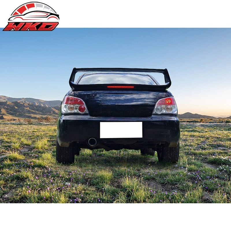 Fits 02-07 Subaru Impreza WRX STI Style Rear Trunk Spoiler W/LED Light Unpainted