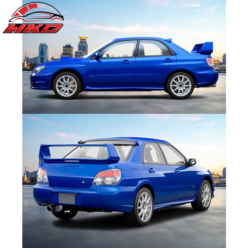 Fits 02-07 Subaru Impreza WRX STI Style Rear Trunk Spoiler W/LED Light Unpainted