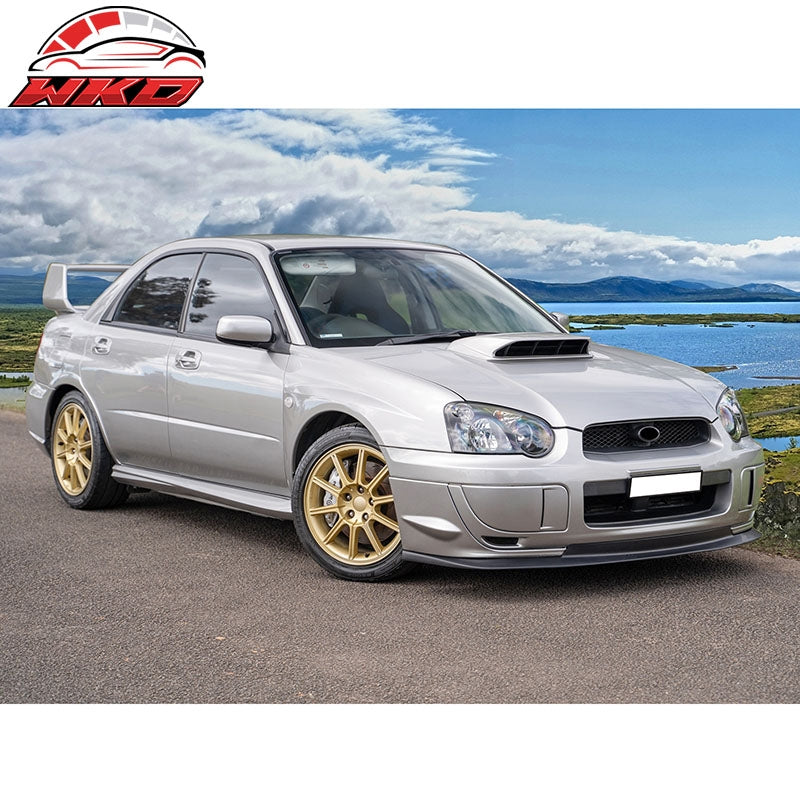 Fits 04-05 Subaru Impreza WRX STI V-Limited Gloss Black Front Bumper Lip Spoiler