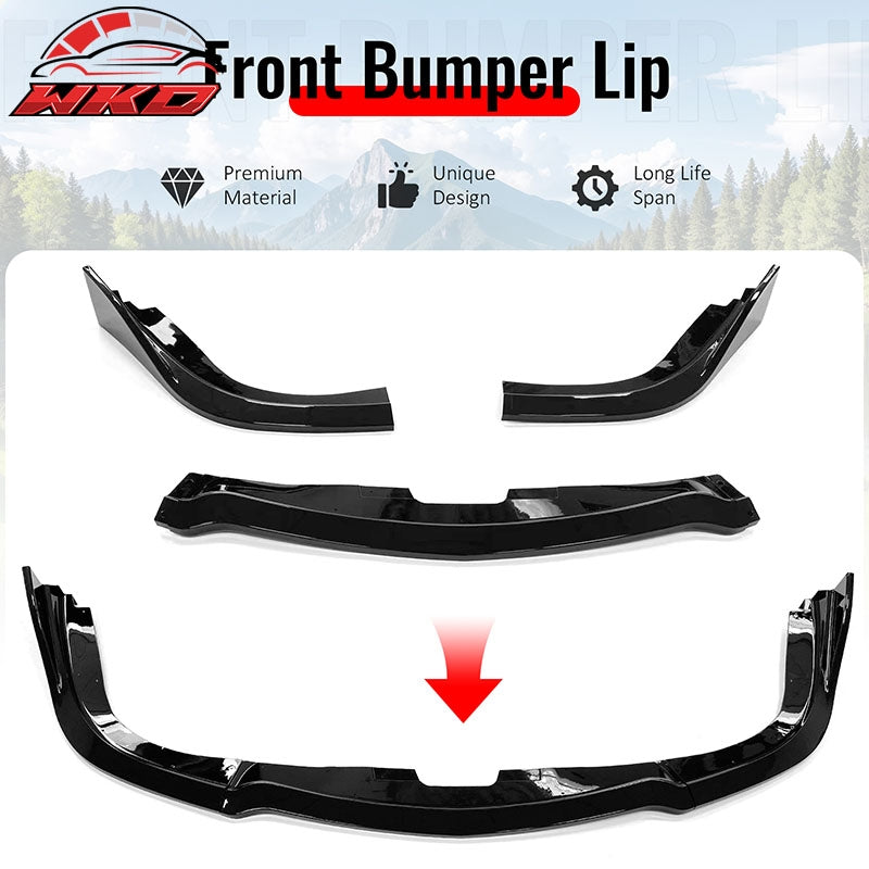 Wholesale For 06-07 Subaru Impreza WRX/WRX STI CS2 Style Front Bumper Lip Gloss Black 3PCS - Wikond Auto