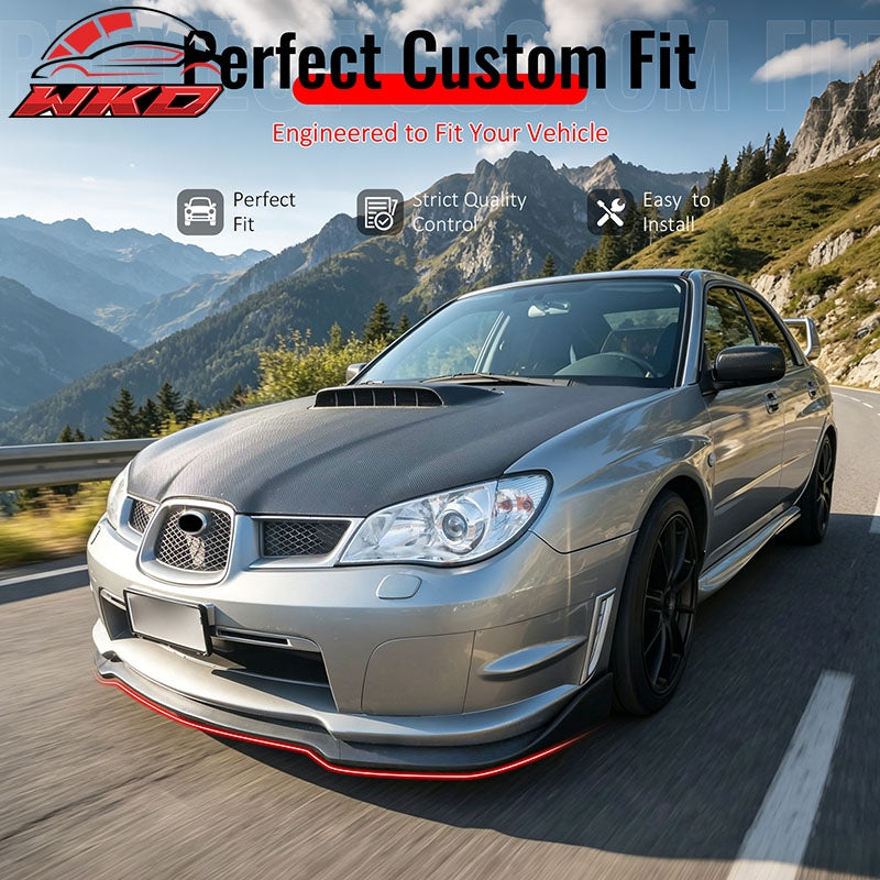 Wholesale For 06-07 Subaru Impreza WRX/WRX STI CS2 Style Front Bumper Lip Matte Black 3PCS - Wikond Auto