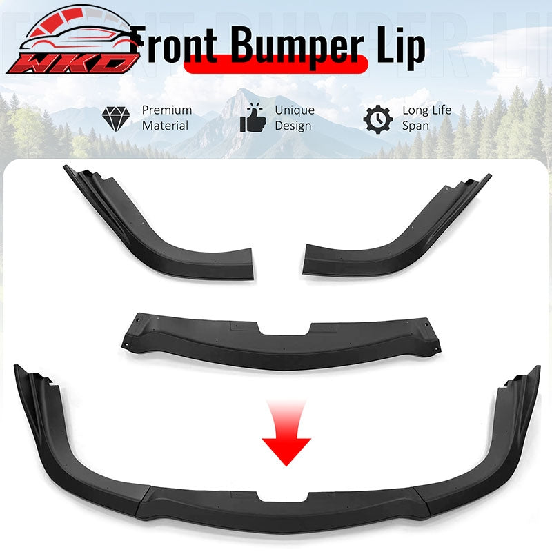 Wholesale For 06-07 Subaru Impreza WRX/WRX STI CS2 Style Front Bumper Lip Matte Black 3PCS - Wikond Auto