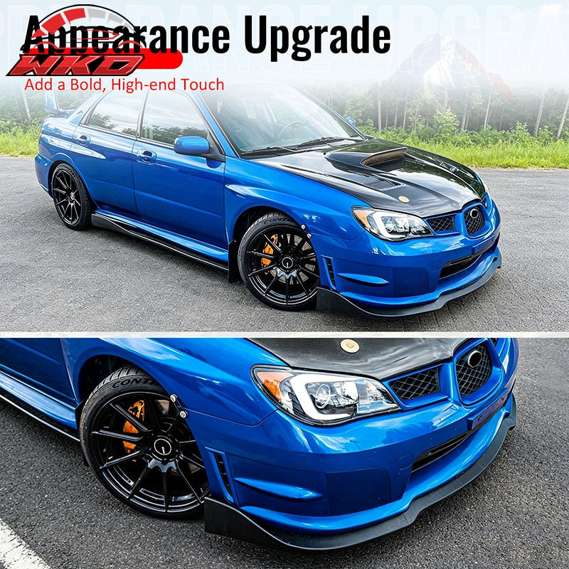 Wholesale For 06-07 Subaru Impreza WRX/WRX STI CS2 Style Front Bumper Lip Matte Black 3PCS - Wikond Auto