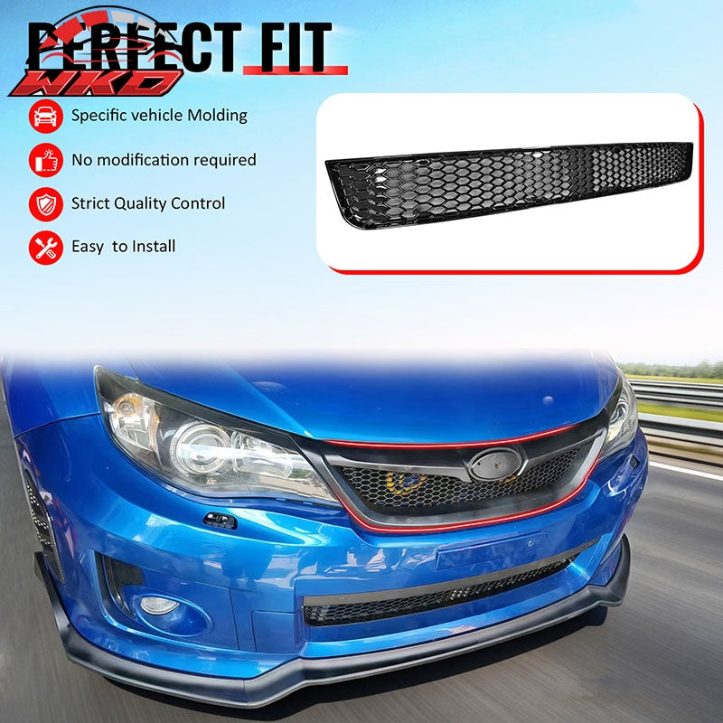 Fits 11-14 Subaru Impreza WRX & WRX STI Gloss Black Honeycomb Lower Grille PP