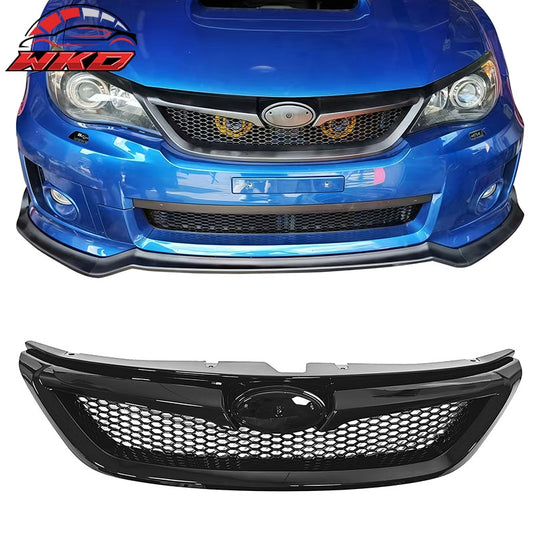 Wholesale 11-14 Subaru Impreza WRX & WRX STI Gloss Black Honeycomb Upper Grille ABS - Wikond Auto