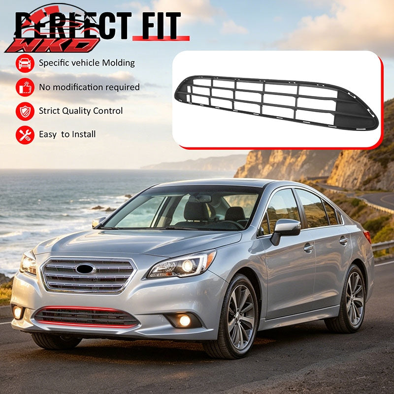 Fits 15-17 Subaru Legacy OE Style Front Bumper Hood Lower Grille Replacement ABS