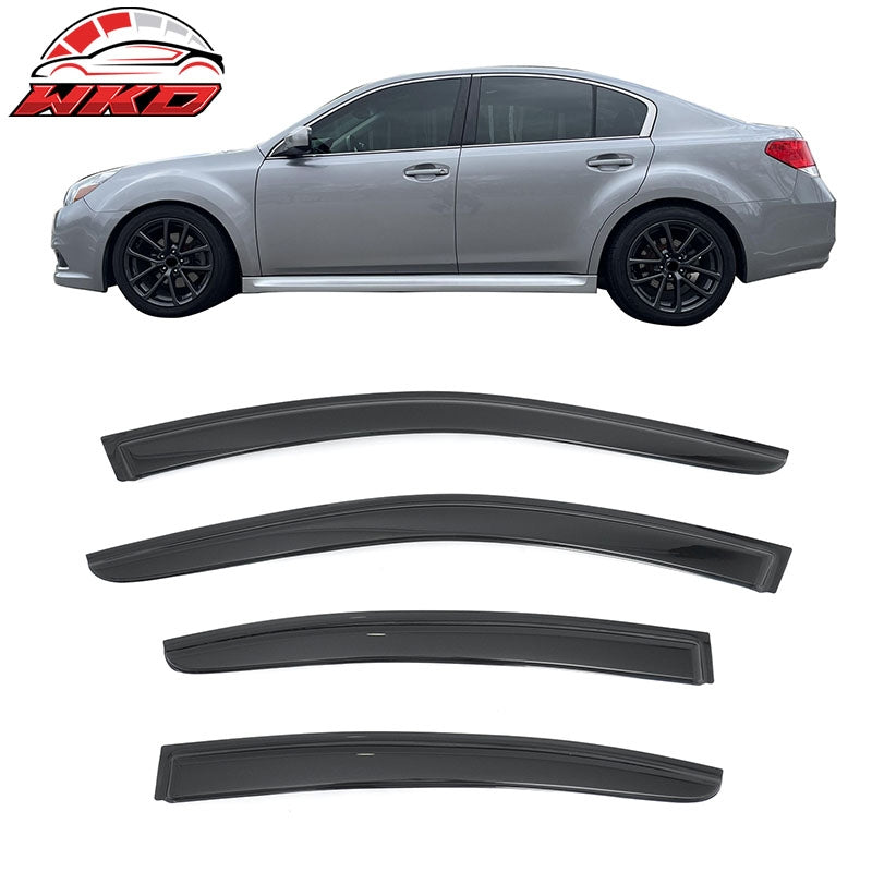 Wholesale 10-14 Subaru Legacy Sedan 4PCS Window Visors Smoke Acrylic Deflectors Set