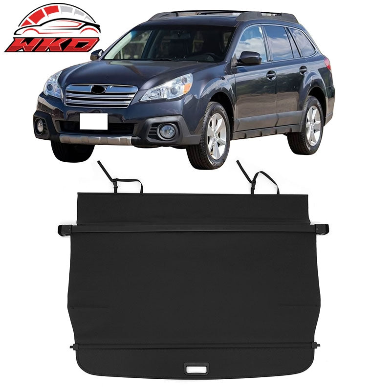 Fits 10-14 Subaru Outback Retractable Rear Cargo Cover Carbon Fiber Texture