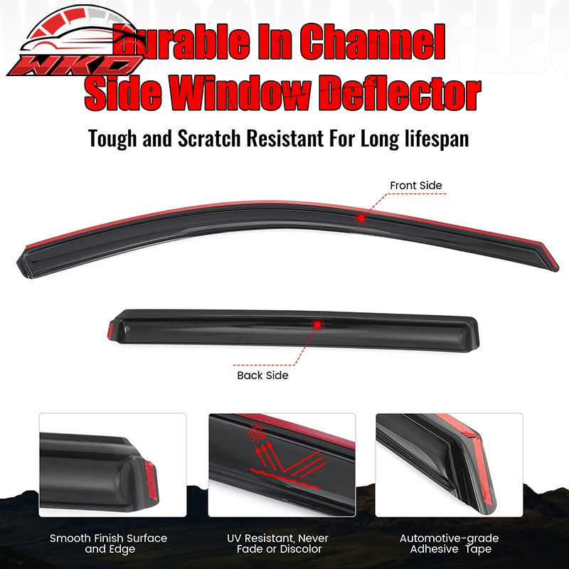 Wholesale 10-14 Subaru Outback Window Visors In-Channel Sun Rain Guard Side Deflector - Wikond Auto