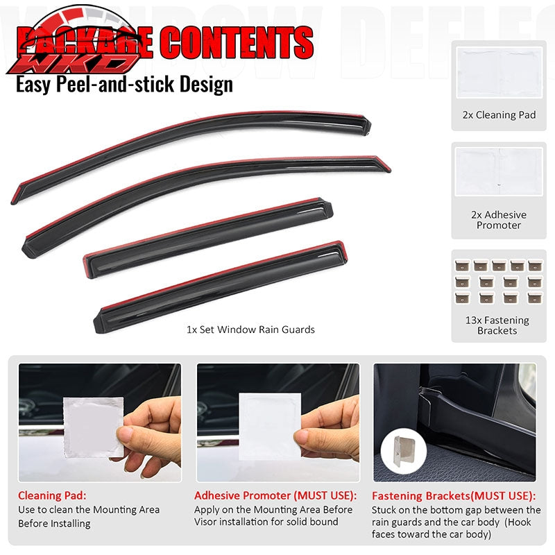 Wholesale 10-14 Subaru Outback Window Visors In-Channel Sun Rain Guard Side Deflector - Wikond Auto