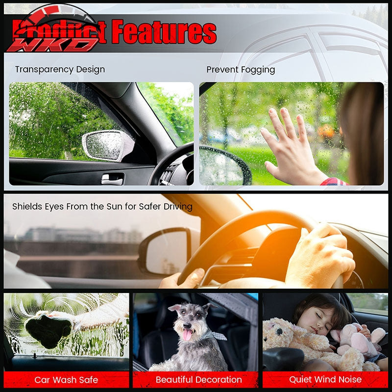 Fits 15-19 Subaru Outback Window Visors In-Channel Sun Rain Guard Side Deflector