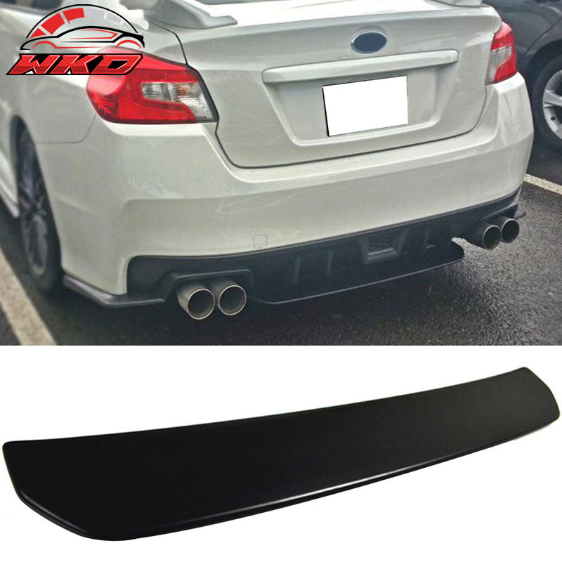 Fits 15-21 Subaru WRX STI Style Unpainted Black Rear Bumper Lip Diffuser ABS