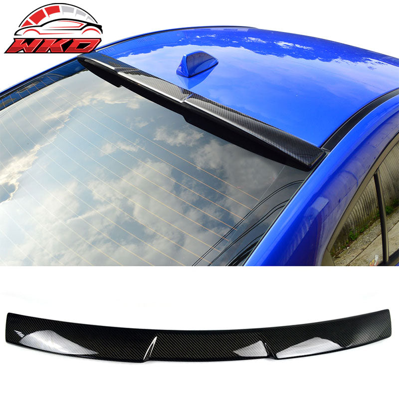 Fits 15-21 Subaru WRX STI V Style Rear Roof Spoiler Matte Carbon Fiber