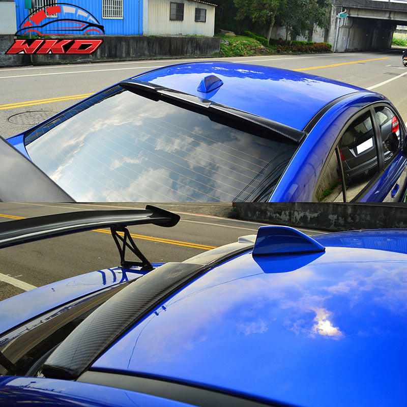 Fits 15-21 Subaru WRX STI V Style Rear Roof Spoiler Carbon Fiber CF