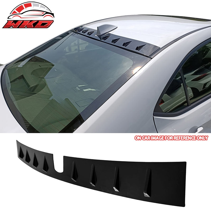 Fits 22-26 Subaru WRX D2 Style Rear Roof Window Spoiler W/Shark Fins Unpainted