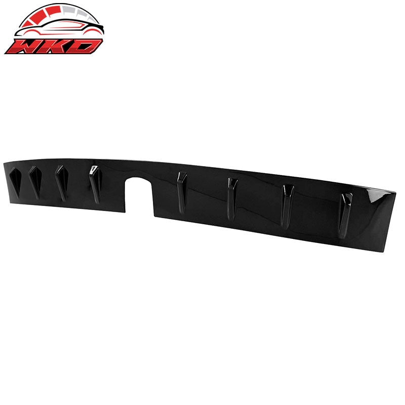 Fits 22-26 Subaru WRX D2 Style Gloss Black Rear Roof Window Spoiler W/Shark Fins