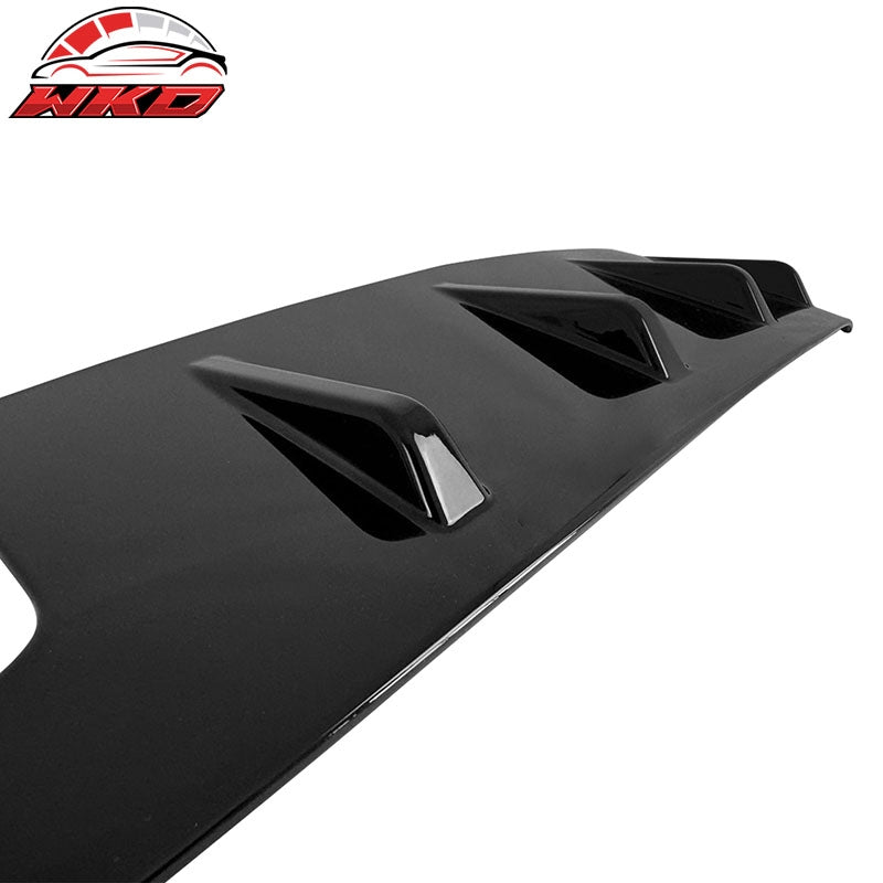 Fits 22-26 Subaru WRX D2 Style Gloss Black Rear Roof Window Spoiler W/Shark Fins