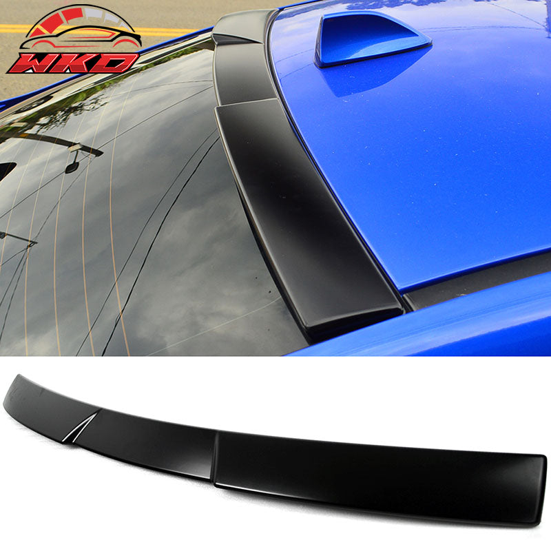 Fits 15-21 Subaru WRX STI V Style Rear Roof Window Spoiler Wing Unpainted Black
