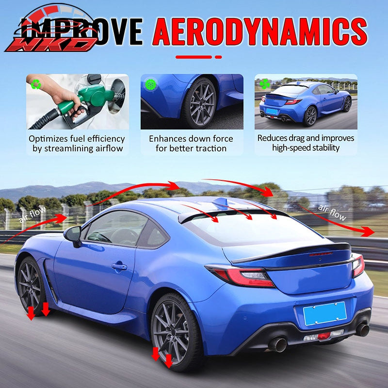 Fits 22-26 Subaru WRX 5th D Style Rear Roof Window Spoiler Wing ABS Unpainted