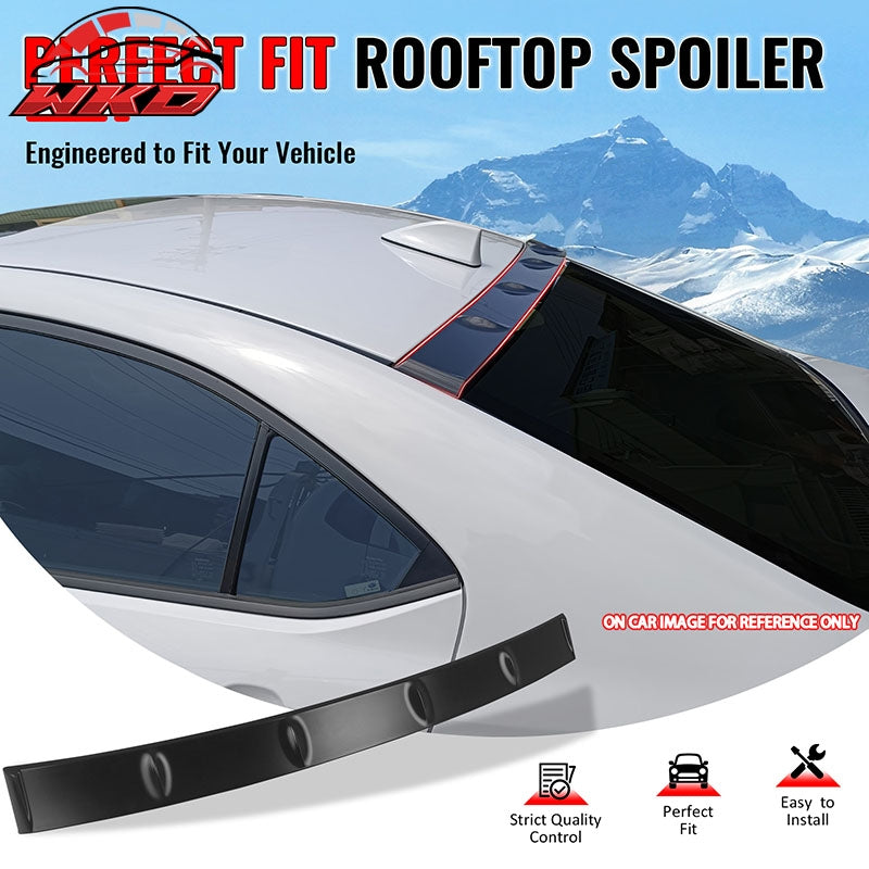 Fits 22-26 Subaru WRX 5th D Style Matte Black Rear Roof Window Spoiler Wing ABS