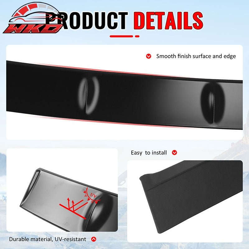 Fits 22-26 Subaru WRX 5th D Style Matte Black Rear Roof Window Spoiler Wing ABS