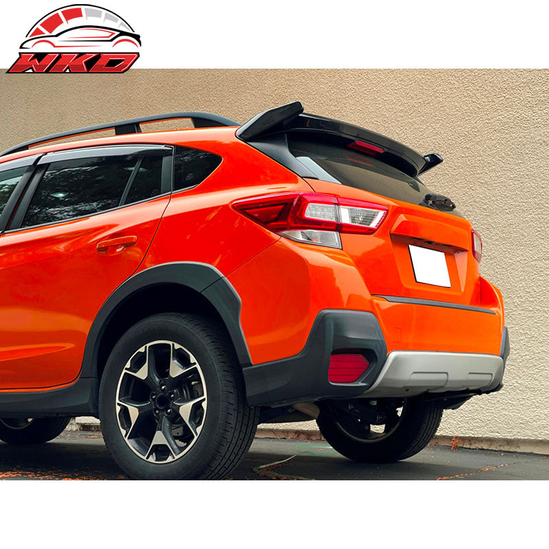 Fits 18-23 Crosstrek & 17-23 Impreza Hatchback IKON Roof Spoiler Matte Black ABS