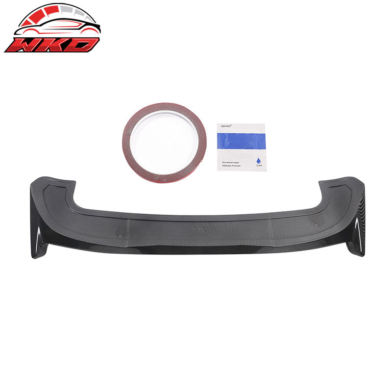Fits 18-23 Crosstrek & 17-23 Impreza IKON Roof Spoiler Carbon Fiber Print ABS