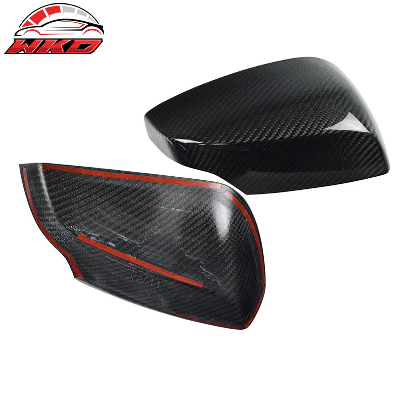 Fits 15-21 Subaru WRX STI Side Rear View Mirror Cover Trim Matte Carbon Fiber