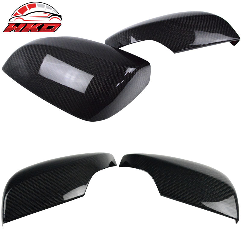 Fits 15-21 Subaru WRX STI Side Rear View Mirror Cover Trim - Carbon Fiber CF
