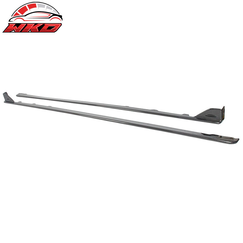 Fits 15-21 Subaru WRX STI Sedan Side Skirts Extension Matte Carbon Fiber (CF)